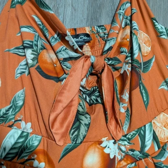 NEW Torrid Retro Chic Orange Blossom Dress Sz 0 NWOT 0X 12 14 L XL - Picture 5 of 9